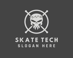 Skull Cross Streetwear logo design