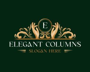 Elegant Hand Wellness logo design