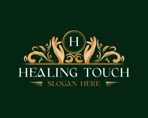 Elegant Hand Wellness logo design