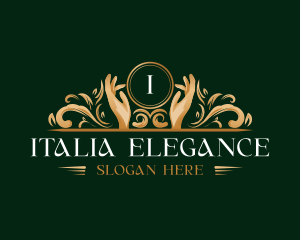 Elegant Hand Wellness logo design