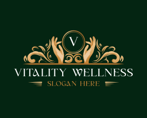 Elegant Hand Wellness logo design