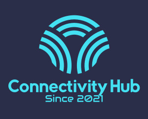 Wifi - Blue Wifi Networking logo design