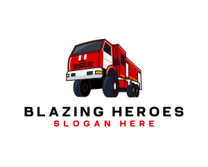 Firefighter - Fire Truck Firefighter Vehicle logo design