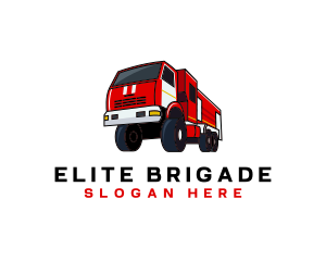 Brigade - Fire Truck Firefighter Vehicle logo design