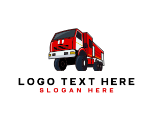 Dispatch - Fire Truck Firefighter Vehicle logo design