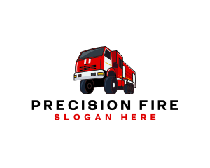 Fire Truck Firefighter Vehicle logo design