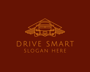 Car Wing Driving School logo design