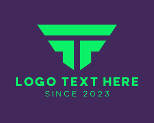 Green - Game Software Letter T logo design