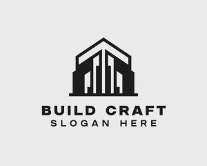 Construction Building Realty logo design