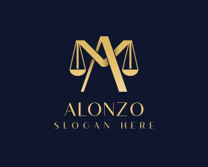 Gold Legal Justice logo design