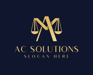 Gold Legal Justice logo design