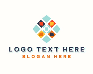 Remodeling - Flooring Tiles Pattern logo design