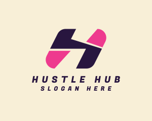 Fast Business Letter H logo design