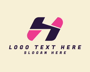 Abstract - Fast Business Letter H logo design