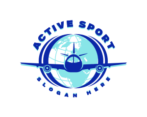 Global Flight Airplane Logo