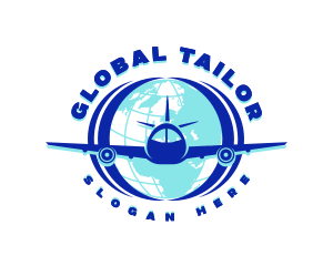 Global Flight Airplane logo design