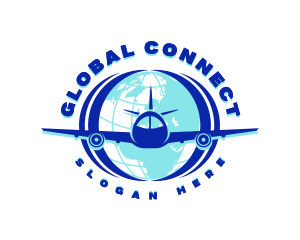 Global - Global Flight Airplane logo design
