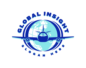 Global Flight Airplane logo design