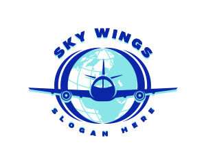 Global Flight Airplane logo design