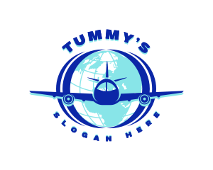 Aviation Cap - Global Flight Airplane logo design