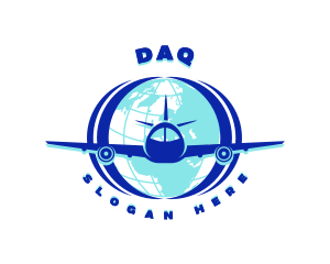 Flight Instrument - Global Flight Airplane logo design