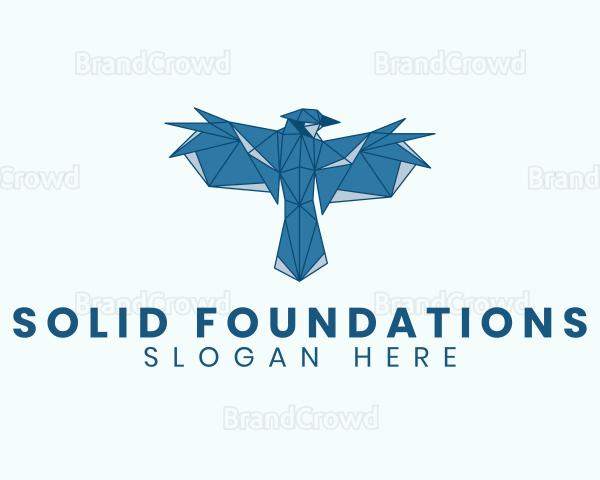 Blue Bird Wings Logo