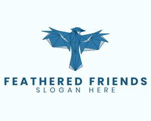 Blue Bird Wings logo design