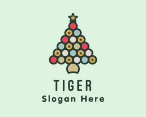 Multicolor Christmas Tree Logo