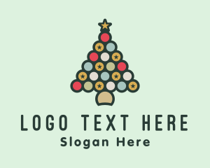 Multicolor Christmas Tree Logo