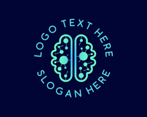 Mind - Brain Network Technology logo design