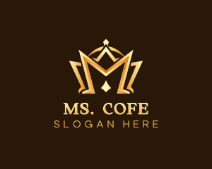 Royalty Crown Letter M logo design