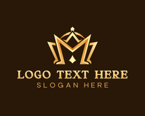 Medieval - Royalty Crown Letter M logo design