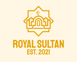 Golden Muslim Mosque  logo design