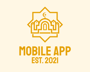 Dubai - Golden Muslim Mosque logo design
