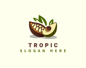 Cocoa Avocado Fruit logo design