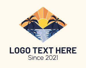 Vacation - Summer Vacation Beach logo design