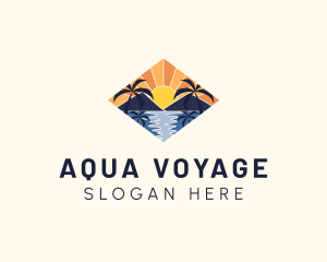 Summer Vacation Beach logo design