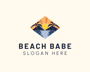 Summer Vacation Beach logo design