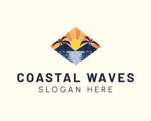Summer Vacation Beach logo design