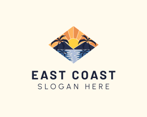 Summer Vacation Beach logo design