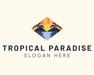 Hawaii - Summer Vacation Beach logo design
