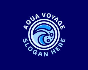 Creative Aqua Waves logo design