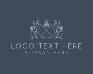 Flower - Scented Flower Candle logo design