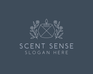 Scented Flower Candle logo design