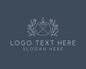 Candle - Scented Flower Candle logo design