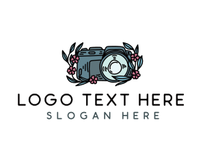 Vlogging - Photography Studio Floral logo design