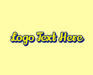 Pop Art - Bright Fun Cursive logo design