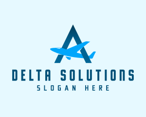 Delta - Tourism Aviation Letter A logo design