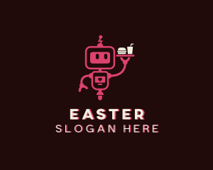 Robot Fast Food App logo design