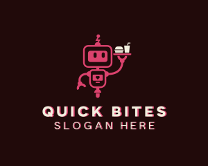 Robot Fast Food App logo design